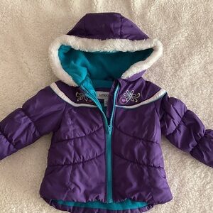 London Fog Purple Jacket with Teal Lining